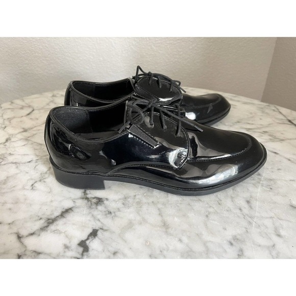 Pronto Uomo Mens Vegan Patent Leather Oxford Loafers Size 9 D - Picture 3 of 7